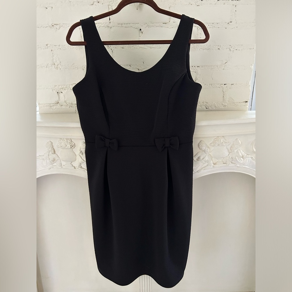 LC Lauren Conrad Black Bow Dress with Pleated Details 
Size 10
NWT